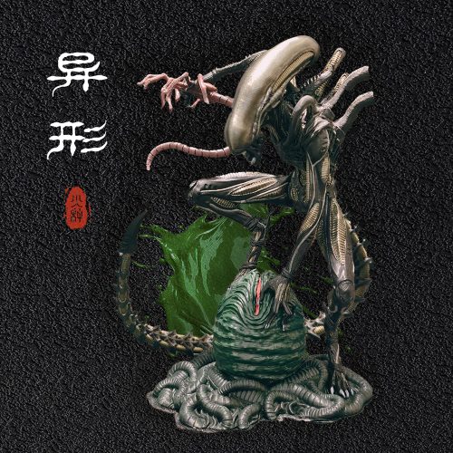 [积分兑换]异形手办模型抱脸虫摆件工艺品3D打印手绘上色作品-火种游戏